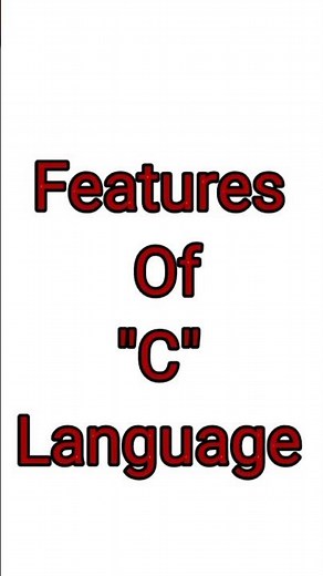 Features Of C Programming|| C Language features|| coding knowledge