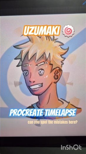 DIGITAL DRAWING - NARUTO | SPEEDPAINT - PROCREATE TIMELAPSE #shorts #digitalart