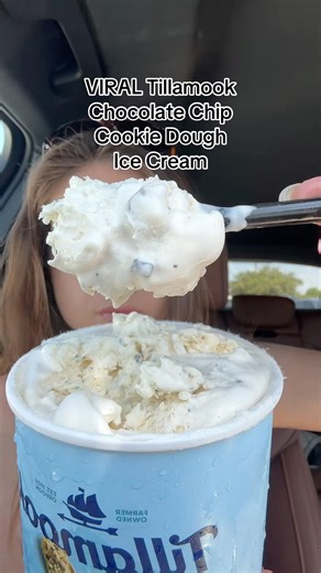 The BEST Cookie Dough Ice Cream I’ve EVER Put In My Mouth 🍪🍨#tillamook #cookiedoughicecream #yum
