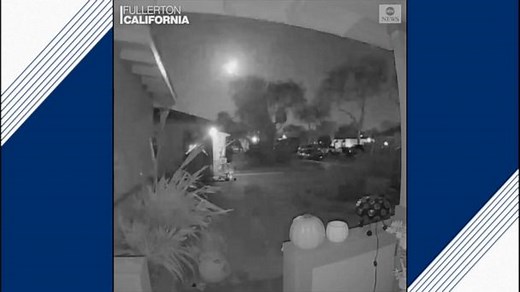 Doorbell cam catches meteor