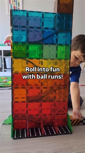 MAGNA-TILES® | Magnetic Tiles | Ball runs are a great way to enjoy endless hours of fun and STEM learning for kids! ❤️ Building tip: Try adding in ramp pieces from our... | Instagram