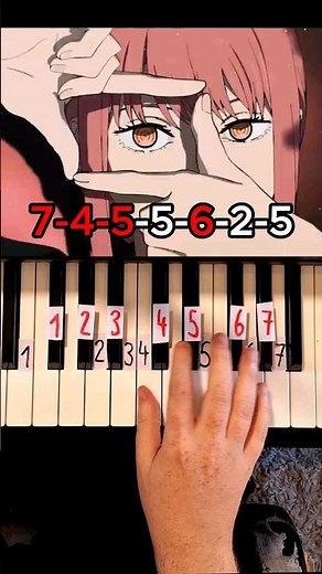 Chainsaw Man Opening Kickback Piano Tutorial #shorts
