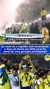 12K views · 6.8K reactions |  Você viu uma conquista histórica! A última vez que o Brasil venceu uma Copa do Mundo! Viu o Capitão Cafu erguendo a Taça do Penta! Viu uma Seleção Brasileira cheia de Craques vencer a Alemanha por 2 a 0 e chegar de novo ao topo do Futebol mundial! . . Narração Galvão Bueno (Globo) #copadomundo #football | Craques da historia | Facebook