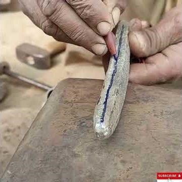 Incredible Process of making Two Straight razors from an old Rusty Bearing