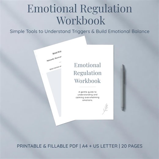 Emotional Regulation Workbook | Anxiety & Stress Journal | Mental Health Printable - Etsy