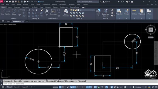 لن تتعب بعد اليوم على AutoCAD. ارسم من مرجع محدد دون رسم أي خطوط مساعدة. | Engineer DZ-tutorial