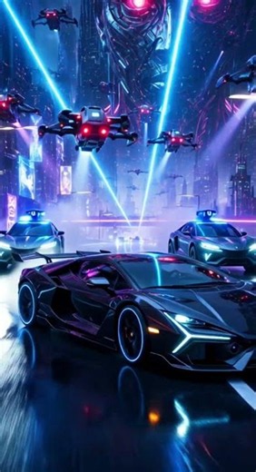Lamborghini Driver Survives the Impossible #cyberpunk #shorts
