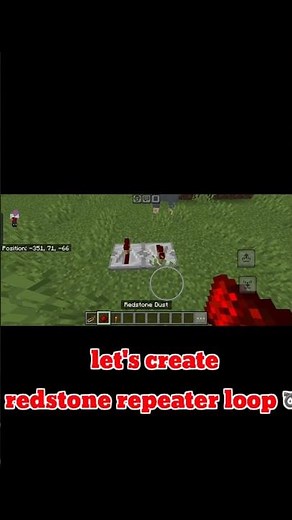 Redstone repeater loop 🔗#howto #howtomake #redstone #shorts