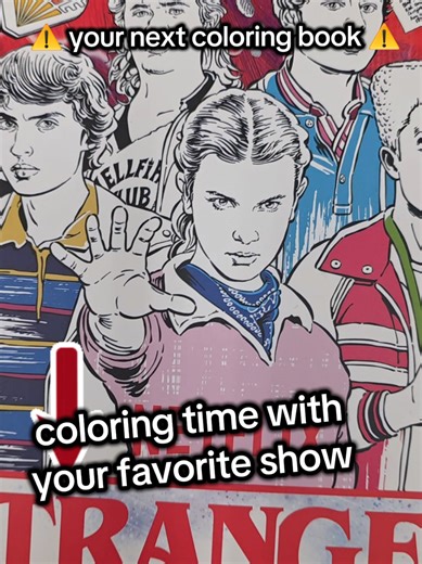 🔥 Wait… why did nobody tell me Stranger Things has a coloring book?! 👀 POV: You love Stranger Things but also need an stress-relief hobby. Okay Stranger Things fans… look what I found. The complete Stranger Things coloring book. Look at these pages. You get scenes and characters from all five seasons. And the artwork is actually really detailed. Let’s try coloring one. Honestly this might be the most relaxing fandom activity ever. Imagine finishing this whole page. This would look so cool fram