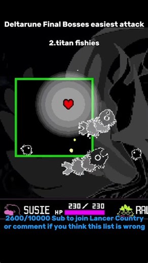 Easiest Deltarune Final Bosses Attack #deltarune #undertale #gaming