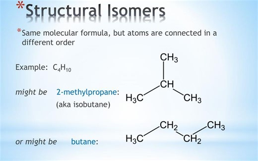 structural isomer 有机化学结构异构体