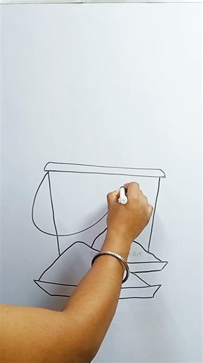 Holi Pichkari Drawing 🌈 | Easy Holi Festival Special Art #shortsfeed #shorts #diy #holi