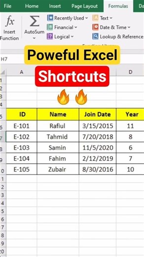Excel Tips and Tricks || Insert Row Shortcut in Excel 😳 #excel