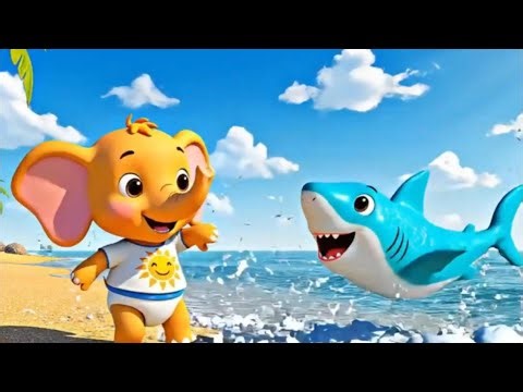 Baby Shark Dance with Ele & Turtles | Learn Colors for Students | FunFunSongKids
