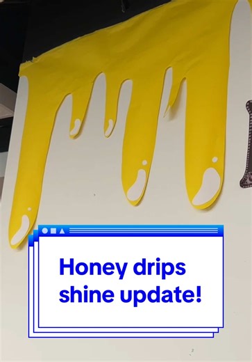 Giant honey drip update! They needed a little shine!🍯🐝 #artprocess #librarydisplay #librarydecor #artvibes