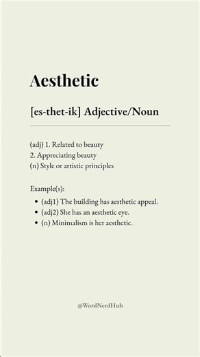 Aesthetic Meaning • Daily English Word