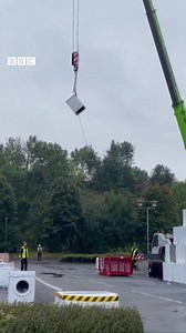 It's not every day you see this in Bolton. 👀 Over 1,000 washing machines have been stacked on top of each other for a new world record. It's an attempt to showcase how many end up in landfill each year. ⬇️ | BBC Manchester