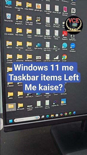 Windows 11 Taskbar me start button, pin program left side kaise karte hain