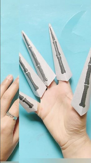 Let us make origami paper skeleton fingers //#diy #video #craft #paper #arigami #homemadepapercraft