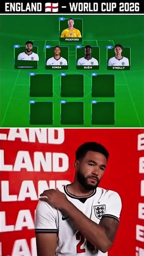 🏴󠁧󠁢󠁥󠁮󠁧󠁿 ENGLAND | STARTING XI | WORLD CUP 2026