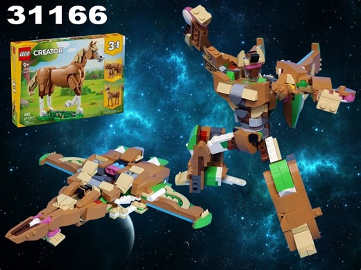 LEGO MOC-254373 Sentinel Prime (Transformers: One) , alternative built of LEGO Creator 31166: Beautiful Horse (Creator > Creator 3-in-1 2026)