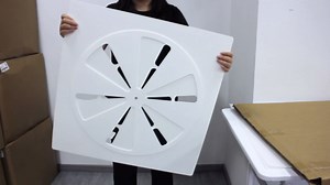BigHead 24" x 24" Adjustable Ceiling Vent Cover - Air Conditioning Vent Deflector for 24"x24" Flat Office Ceiling Vents and HVAC or Heat Air Deflector for Office Home & Commercial Spaces (1 Pack)
