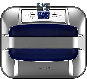 IMREN Portable Heat Press Machine, 12" x 10", for T Shirts and Hoodies,Heat Transfer for Sublimation,Vinyl,Heat Transfer Project Up to 410℉(210 ºC) - Blue