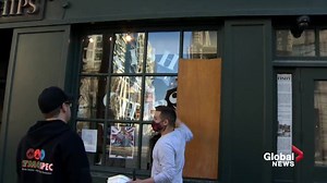 Aftermath of anti-curfew protest in Montreal