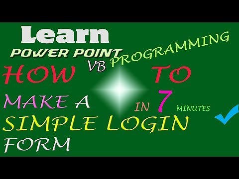 simple login form in powerpoint