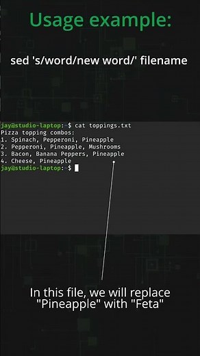 Linux Commands in 60 Seconds - The sed Command