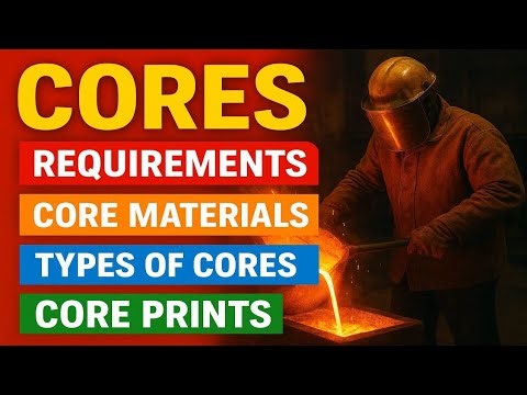 "Cores in Foundry Explained 🔥 | Definition, Good Core Requirements, Materials, Types & Core Prints"