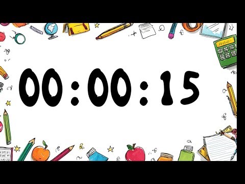 15 sec Study Timer with Alarm - Aesthetic School Focus for Students