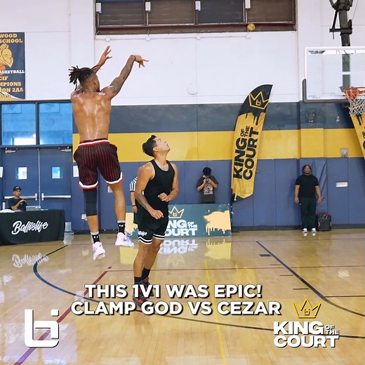 24K views · 311 reactions | Clamp God vs Cezar went to WAR in this 1v1... Watch the full 1v1 here: https://bit.ly/3aIkT0X | Ballislife | Facebook
