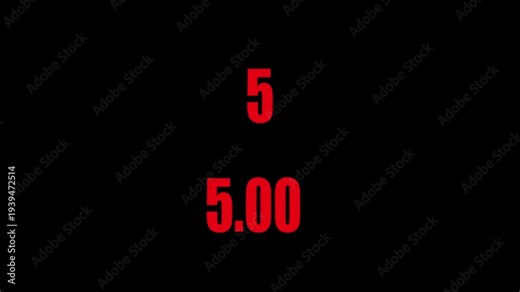 digital countdown timer. Professional Countdown Timer with Sliding Number Transition for Video Projects Motion Graphics.