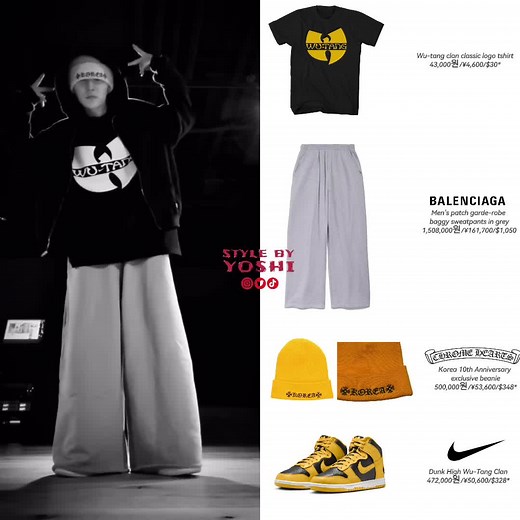 241216 #YOSHI [Sticky Challenge posted on tiktok] 🏷️ #wutangclan t-shirt #balenciaga sweatpants #chromehearts beanie #nike sneakers @yg_treasure_official ••••• #요시 #ヨシ #ヨシくん #트레저 #TREASURE #金本芳典 #yoshifashion #yoshistyle #yoshioutfit #YOSHITREASURE #yg #YGTREASURE #kpop #treasureoutfit #treasurecloset #kpopfashioninspired #kpopfashioninspo #kpopfashionstyle #트레저요시노리 #yoshiwardrobe #STYLEBYYOSHI #treasure #treasure_yg #yoshi #yoshinori #yoshinoritreasure #yoshitreasure #kanemotoyoshinori #teume 