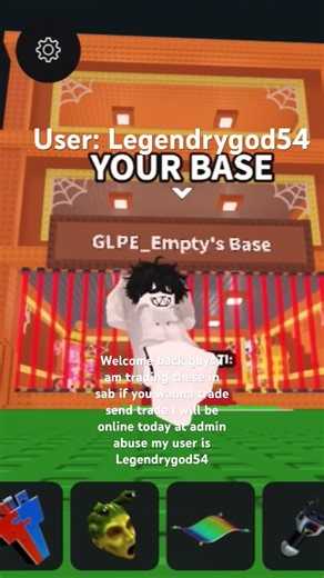 #roblox trading this in sab send trade I will be online today in admin abuse today #robloxtrading