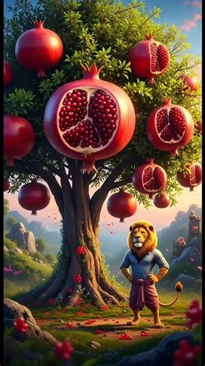One Pomegranate Tree Changed an Entire Village’s Fate!#lion #cartoon