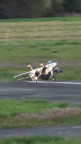 Fighter jet mastery: F-14A Tomcat swept landing sequence