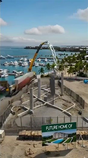 Watch This Beach Turn into a Luxury Marina Resort 🌊 | AI Construction Timelapse #aigenerated #beach