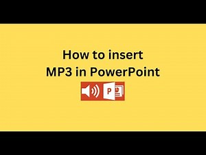 How to insert MP3 in PowerPoint