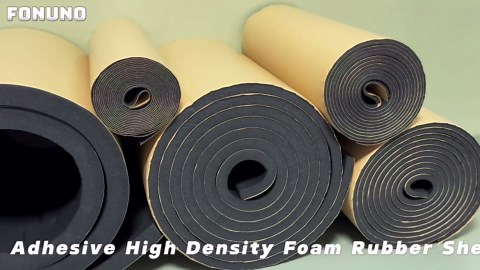 FONUNO Foam Padding Sheets with Adhesive Foam Insulation Neoprene Sheets Closed Cell Insulation Neoprene Rubber Roll for Gaskets Liner Crafts DIY Projects, Black, 12" Wide x 59" Long x 1/8" Thick