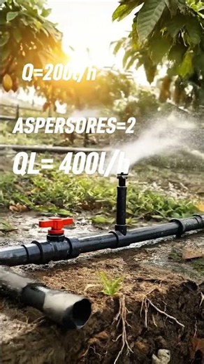 This is how you calculate the flow rate and pressure in a sprinkler irrigation system #irrigation...