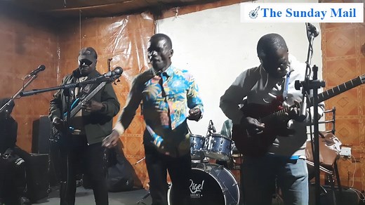 Yesteryear musician Liversy Matamba serenades fans with his hit song 'Hazvina Mhosva'. He was performing in Ruwa on Saturday - Video Abel Ndooka | Sunday Mail Zimbabwe