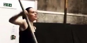 Daisy Ridley's 'Star Wars' lightsaber training is intense
