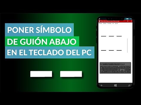 Cómo Poner o Hacer el Símbolo de GUIÓN BAJO en el Teclado del PC