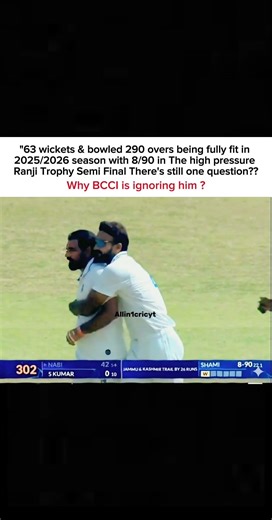 mohammad shami in the semifinals of ranji trophy today 🔥🫡 #ranjitrophy #t20worldcup