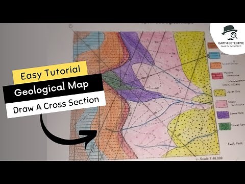 Drawing a Cross section of a Geological Map | strike line, bedding plane Lithology | Earth detective