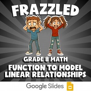 Function to Model Linear Relationships FRAZZLED Math Game | No Prep Grade 8