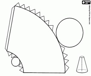 A volume, a truncated cone coloring page printable game
