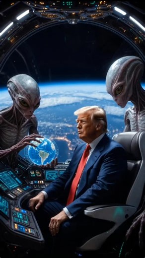 Touropia on Instagram: "Donald Trump meets 3 advanced aliens inside a futuristic UFO above Earth. A mysterious high-level discussion about humanity’s future begins. 👽🚀✨ #america #kanaya #Nigeria #Africa #science song quote deception truelove concert wordplay confrontation florida humor"